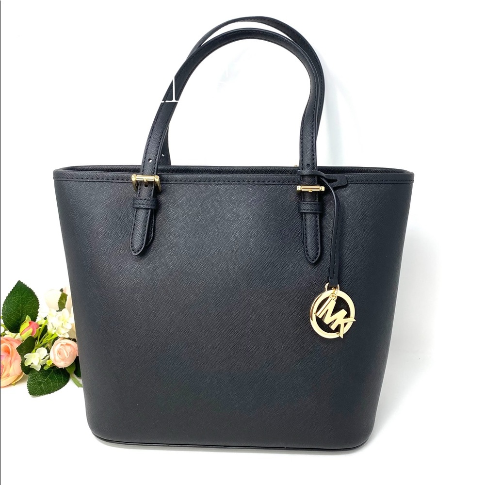 Michael Kors Medium Tote MF PKT Leather Black W - Picture 2 of 8